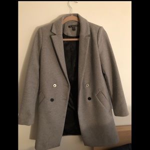 Zara trf outerwear coat in grey size:xs